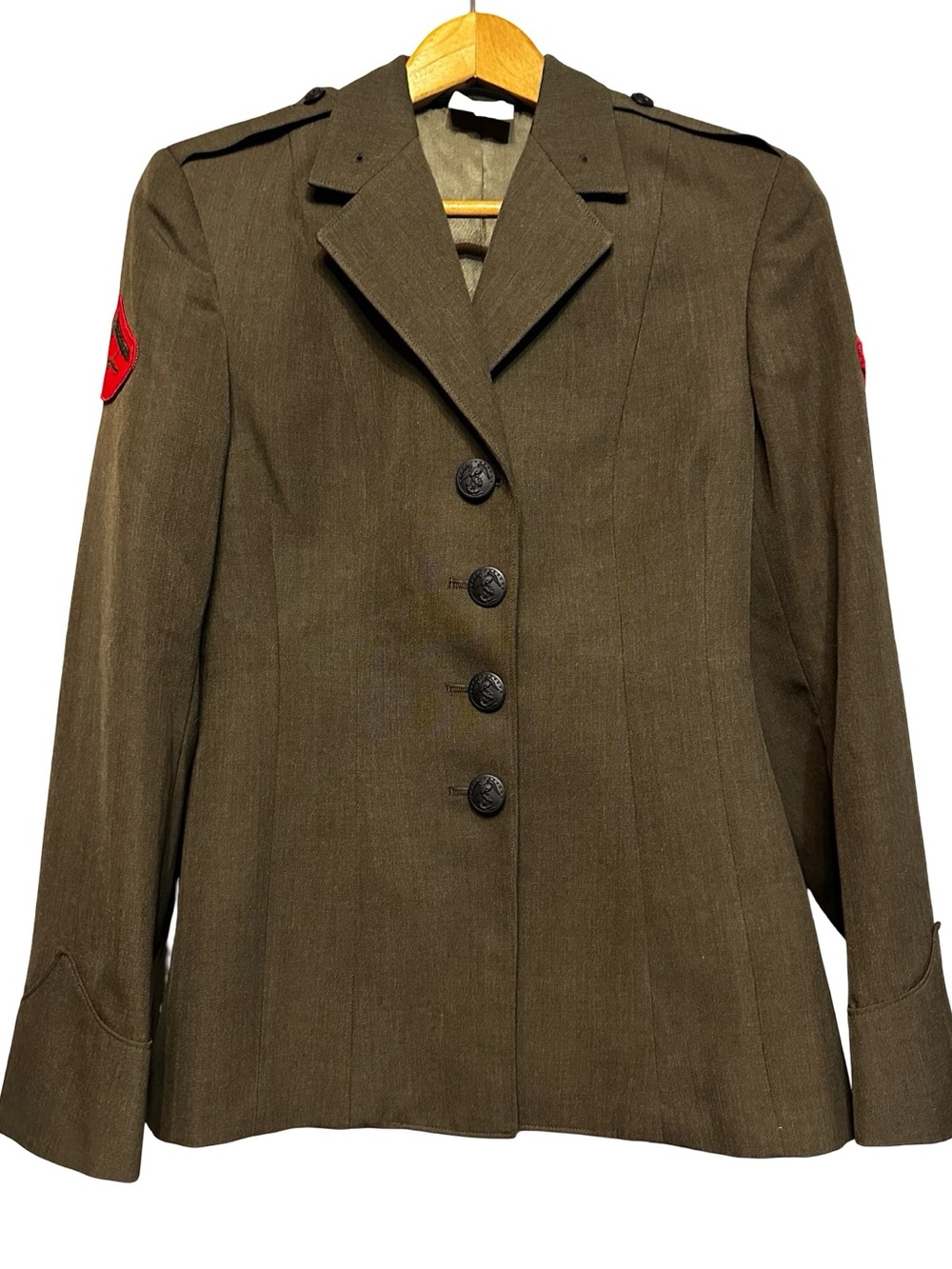 VTG Military Dress Jacket Women’s 10R Army Green Wool Blend Uniform Blazer